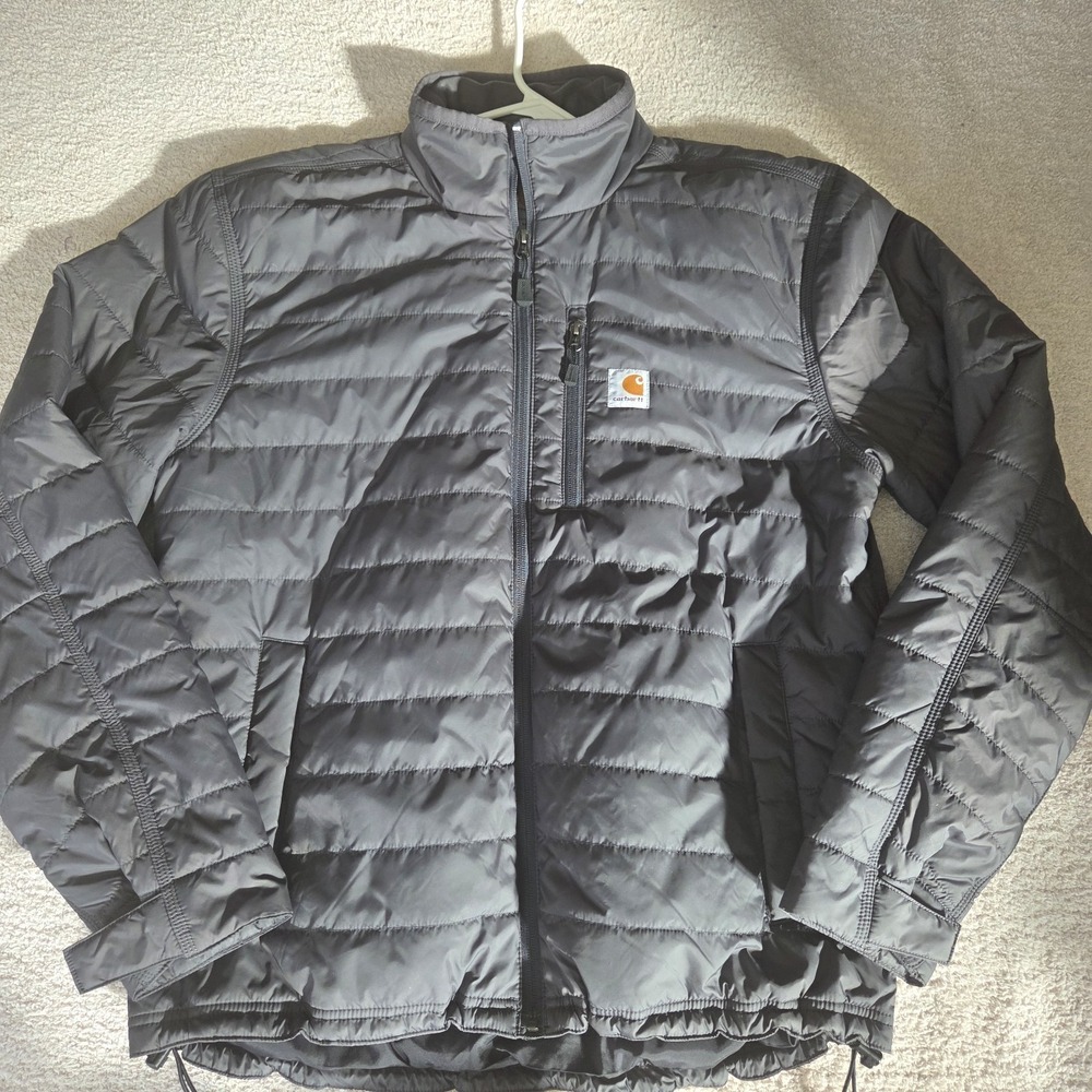 Carhartt Rain Defender Puffer Jacket Mens Size Charcoal Grey Lightweight
